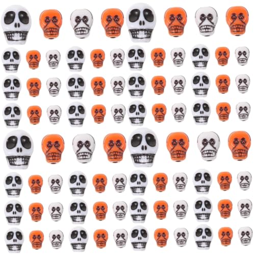 SHINEOFI 4 Sätze Halloween-perlenarmband-zubehör Schädelperlen Halloween Lose Perle Reize Geisterperlen Totenkopfanhänger Für Armbänder Miniaturschädel Polymer-ton 150 Stück * 4 SHINEOFI 4 Sätze Halloween-perlenarmband-zubehör Schädelperlen Halloween Lose Perle Reize Geisterperlen Totenkopfanhänger Für Armbänder Miniaturschädel Polymer-ton 150 Stück * 4 von SHINEOFI