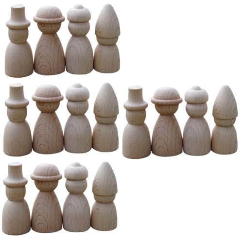 SHINEOFI 4 Sätze Holzspielzeug Dekoring Weihnachten Holzspielzeug Für Diy-puppen Peg-puppenkörper Miniatur Unlackierte Holzpflöcke Puppenmodell Aus Holz Hölzern 4 Stück * 4 SHINEOFI 4 Sätze Holzspielzeug Dekoring Weihnachten Holzspielzeug Für Diy-puppen Peg-puppenkörper Miniatur Unlackierte Holzpflöcke Puppenmodell Aus Holz Hölzern 4 Stück * 4 von SHINEOFI