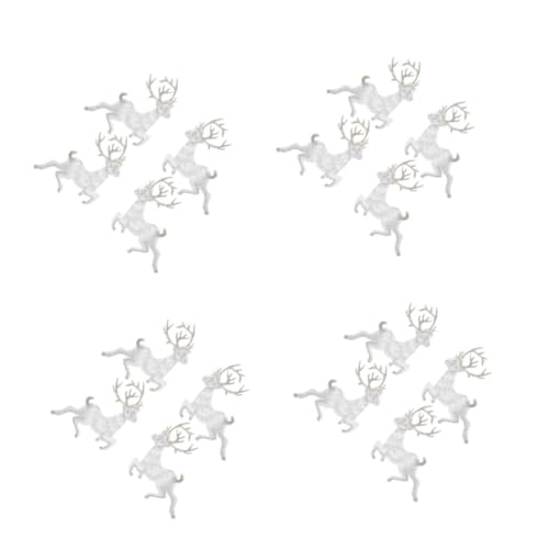 SHINEOFI 4 Sätze Kitz Stoff Aufkleber Dekoration Weihnachtsfenster Haftet Elch Aufkleber Annähen Schild Winzig Applikationen Weihnachtsapplikation Drinnen Mini Stichworte Silver 4 Stück * 4 SHINEOFI 4 Sätze Kitz Stoff Aufkleber Dekoration Weihnachtsfenster Haftet Elch Aufkleber Annähen Schild Winzig Applikationen Weihnachtsapplikation Drinnen Mini Stichworte Silver 4 Stück * 4 von SHINEOFI