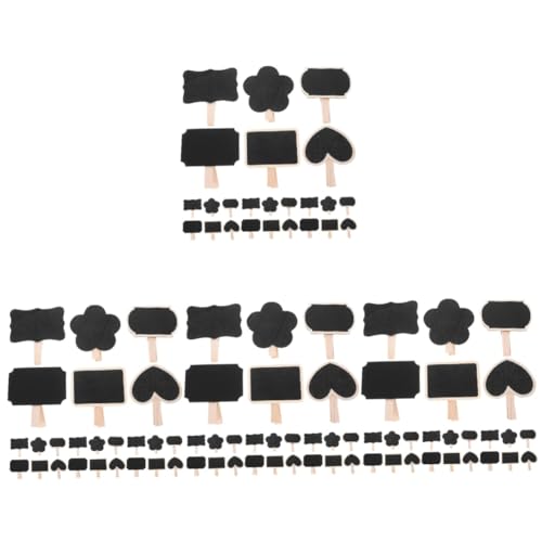 SHINEOFI 4 Sätze Klemmbrett Aus Holz Tafel Mini-whiteboard Für Lebensmitteletiketten Schilder Klemmen Pinnwand-clip Message-board-clips Fotoklemmen Memo-clip Eisen 30 Stück * 4 von SHINEOFI