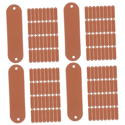 SHINEOFI 4 Sätze Leeres Lederetikett Kleidungsetiketten Wäscheetiketten Artikel Leere Häkeletiketten Kleideretiketten Für Farbig Etiketten Für Code Chocolate Kunstleder 100 Stück * 4 von SHINEOFI