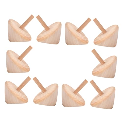 SHINEOFI 4 Sätze Lustiger Kinderkreisel Holzspielzeug Holzspielsachen Zabawki Stymulujące Rozwój Gyroscop Spielzeuge Druckentlastungskreisel Lustiges Kinderspielzeug Hölzern 10 Stück * 4 von SHINEOFI