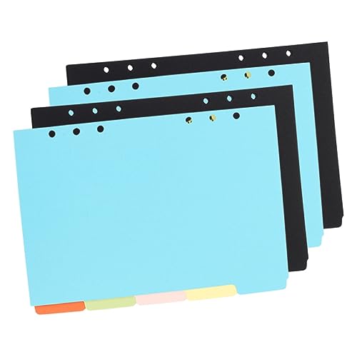 SHINEOFI 4 Sätze Notebook-Tab-Teiler Trennwände für Aktenordner Sticky Tabs indizieren Buchseite trennstreifen für ordner Notizbuch Index herausnehmbare Ordnerteiler Seitenteiler Papier von SHINEOFI