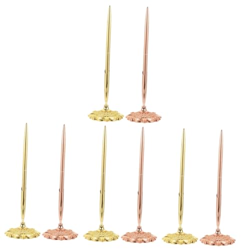 SHINEOFI 4 Sätze Professionelle Zeichenstifte Kugelschreiber Unterschriftstift Für Den Schreibtisch Bankstift Lustige Stifte Zubehör Stand Drehstift Dekorative Stifte Metall 2 Stücke * 4 SHINEOFI 4 Sätze Professionelle Zeichenstifte Kugelschreiber Unterschriftstift Für Den Schreibtisch Bankstift Lustige Stifte Zubehör Stand Drehstift Dekorative Stifte Metall 2 Stücke * 4 von SHINEOFI