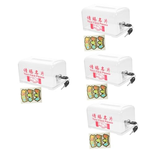 SHINEOFI 4 Sätze Tipp Kartensammlung für die Konferenz Büro Wahlurne Schlüssel schreintischorganizer schreibtisch organiser Visitenkartenetui Desktop-Karten-Hülle Plastik Transparent SHINEOFI 4 Sätze Tipp Kartensammlung für die Konferenz Büro Wahlurne Schlüssel schreintischorganizer schreibtisch organiser Visitenkartenetui Desktop-Karten-Hülle Plastik Transparent von SHINEOFI