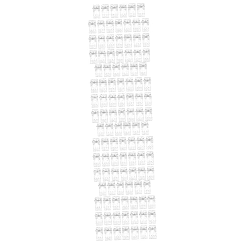 SHINEOFI 4 Sätze Transparenter Ausweishalter Hängend Miniclips Größe Büroklammern Mini-klemmen Transparenter Federclip Ausweishalter Clip Id-kartenhalter-clip Klare Clips Acryl 60 Stück * 4 von SHINEOFI