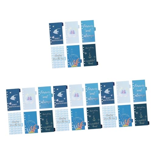 SHINEOFI 4 Sätze Trennblätter Register Trennblätter Organizer Mit Ordner Organizern Zubehör Für Kleine Trennblätter Schulkarteikarten Loseblatt Karteikarten 6 Stück * 4 von SHINEOFI