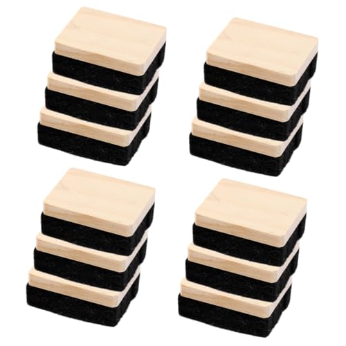 SHINEOFI 4 Sätze Trockene Radiergummis Whiteboardreiniger Whiteboard Radiergummi Delikater Radiergummi Dünn Staubfrei Büro Tafellöscher Aus Holz Kreideradierer Für Tafel Hölzern 3 Stück * 4 von SHINEOFI