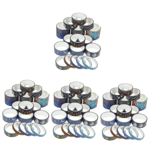 SHINEOFI 4 Sätze Universum-stern-taschenaufkleber Klebeband Für Scrapbooking Uv Band Masse Fest Geschenkband Geschenkeband Diy Washi Tapes Bastelklebebänder Japanisches Papier 19 Rollen * 4 von SHINEOFI