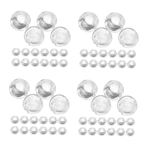 SHINEOFI 4 Sätze Venezianische Accessoires Rollenkettenstopper Blind Perlen Bad Zubehör Für Jalousien Kugelkette Für Rollos Mini-jalousie-kettenstopper Transparent Pom 24 Stück * 4 von SHINEOFI