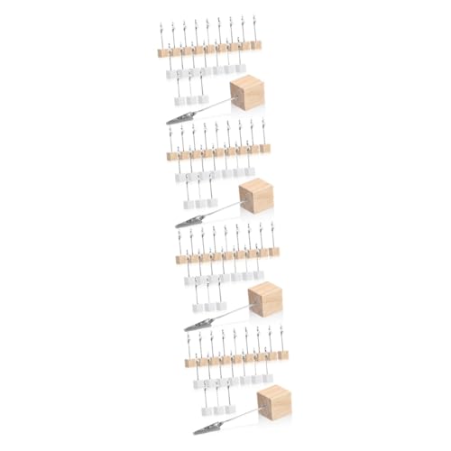 SHINEOFI 4 Sätze Vertikaler Zettelhalter Aus Holz Staffeleiständer Zum Ausstellen Clipshalter Stand Inhaber Tisch Bildhalterungen Bildregal Bildhalterständer Memo -clips 20 Stück * 4 von SHINEOFI