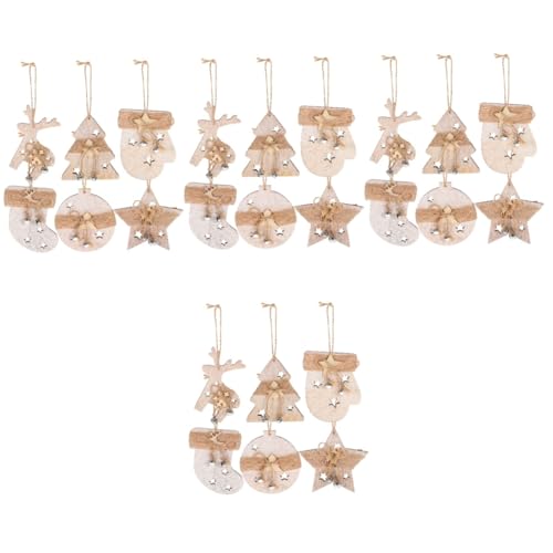 SHINEOFI 4 Sätze Weihnachtsbaumanhänger Aus Holz Fünfzackiger Stern Elchhandschuhe Socken Kleiner Anhänger Blanker Weihnachtsausschnitt Weihnachtsdekoration 6 Stück * 4 SHINEOFI 4 Sätze Weihnachtsbaumanhänger Aus Holz Fünfzackiger Stern Elchhandschuhe Socken Kleiner Anhänger Blanker Weihnachtsausschnitt Weihnachtsdekoration 6 Stück * 4 von SHINEOFI