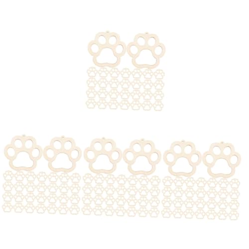 SHINEOFI 4 Sätze Weihnachtsschmuck Mit Hundepfoten Schüttgut Holzpfoten-ausschnitte Hundepfoten-holzplatten Weihnachtsdeko Wohndeko Selber Machen Holzscheiben Selber Basteln 30 Stück * 4 von SHINEOFI