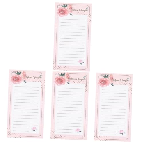 SHINEOFI 4 Stück 1 Magnetisches Notiz buch klebrig kleiner Notizblock Pflicht Notizbilder Pads Und Zu Notizblöcke für den Haushalt Einkaufsliste Magnetunterlage für Kühlschrank Papier Rosa SHINEOFI 4 Stück 1 Magnetisches Notiz buch klebrig kleiner Notizblock Pflicht Notizbilder Pads Und Zu Notizblöcke für den Haushalt Einkaufsliste Magnetunterlage für Kühlschrank Papier Rosa von SHINEOFI