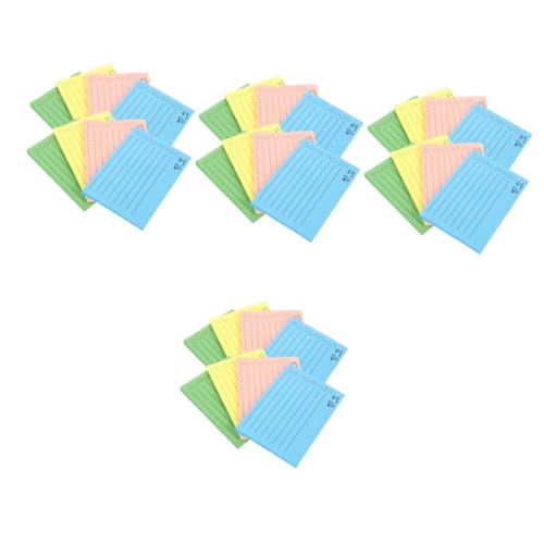 SHINEOFI 4 Stück 8 Erinnerung Stichwort Aufkleber Pastell für büromaterial office supplies office zubehör bürogadges bürozubehör süße Haftnotizblöcke Notenvorrat 80g fluoreszierendes Papier von SHINEOFI
