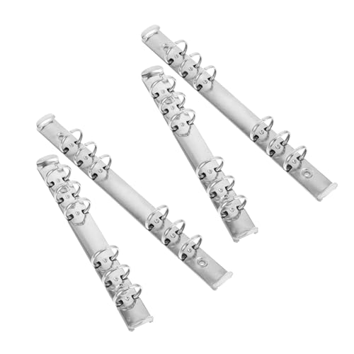 SHINEOFI 4 Stück Bindemittel A5 Ordner Zubehör Haushaltsplaner Binder Bindemechanismus Gestell A5 Notizbuchordner Flexible Binder Drahtklammern A5 Ordner 6 Ring Büro Kabel Rostfreier Stahl von SHINEOFI