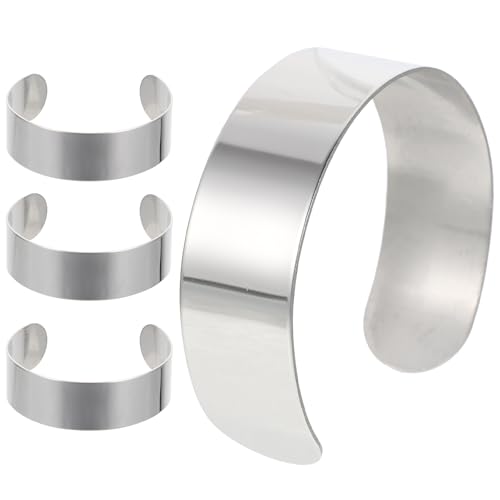 SHINEOFI 4 Stück Edelstahl-armband-innenkerne, Gebogene Armbandrohlinge SHINEOFI 4 Stück Edelstahl-armband-innenkerne, Gebogene Armbandrohlinge von SHINEOFI