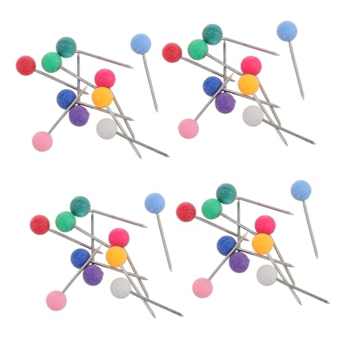 SHINEOFI 4 Stück Farbige Stecknadeln mit Rundkopf Stabile Gerade Nadeln für Basteln Quilten Schmuckherstellung und Heimwerker Box zum Fixieren von Stoff und Perlen SHINEOFI 4 Stück Farbige Stecknadeln mit Rundkopf Stabile Gerade Nadeln für Basteln Quilten Schmuckherstellung und Heimwerker Box zum Fixieren von Stoff und Perlen von SHINEOFI