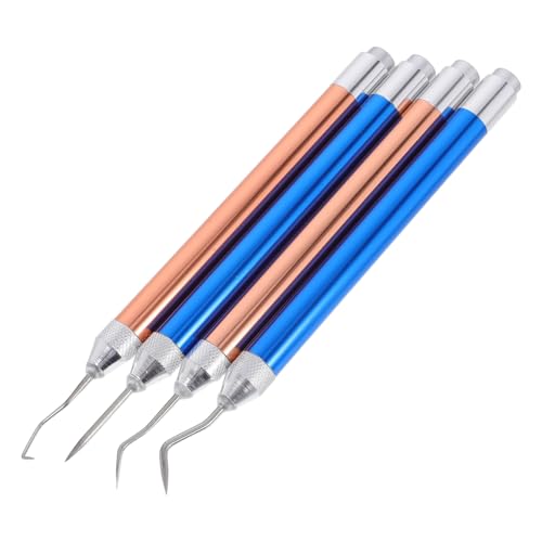 SHINEOFI 4 Stück LED Beleuchtetes Teiliges Entgitterwerkzeug aus Aluminium und Robustes Vinyl Weeding Kit mit Nadel und Hakenstiften für Präzises Entfernen von Feinem Vinylpapier und SHINEOFI 4 Stück LED Beleuchtetes Teiliges Entgitterwerkzeug aus Aluminium und Robustes Vinyl Weeding Kit mit Nadel und Hakenstiften für Präzises Entfernen von Feinem Vinylpapier und von SHINEOFI