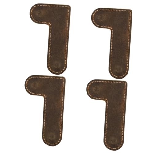 SHINEOFI 4 Stück Lesezeichen für Frauen bookmarks book marks Handgemachte Lesezeichen magnetic bookmark Daumen Buchhalter Hände Buchecke Lesezeichen Bucheckmarkierung Pferdehaut Light Brown von SHINEOFI