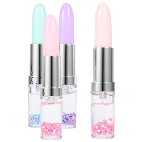 SHINEOFI 4 Stück Lippenstift Stift gel pen gel stift kettelstifte platube stift Lippenstiftform modische Tintenstifte kreative Gelstifte büro schule schreibwaren Cartoon-Gelstifte Plastik von SHINEOFI