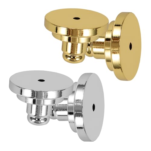 SHINEOFI 4 Stück Messing Ohrring Verschlüsse Ohrring Verschlüsse Ohrring Beschläge Kleine Ohrring Haken Ohrring Accessoire Ohrring Zubehör Schwere Ohrring Stützverschlüsse von SHINEOFI