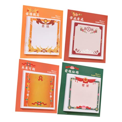 SHINEOFI 4 Stück Mini Motivations Notizblöcke für Inspirierende Kindergarten Belohnungen Cartoon Design für Anerkennung und Lernanreize für Thanksgiving von SHINEOFI