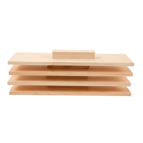 SHINEOFI 4 Stück Rechteckige Holzdeckel für Seifenformen Staubschutz Deckel Langlebiges Holz Zubehör für DIY Handgemachte Seifenform Abdeckung von SHINEOFI