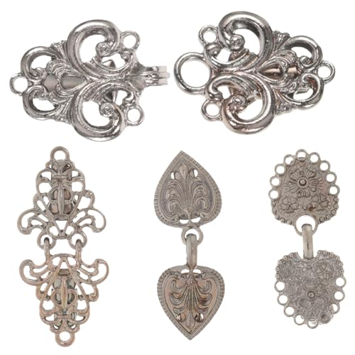 SHINEOFI 4 Stück Schalschnallenzubehör Kragen Für Retro Elegant Leicht Dame Bunt Klein Groß Schalclip Cardigan Clip Vintage-revers-clip Hemdclipverschluss Zinklegierung von SHINEOFI