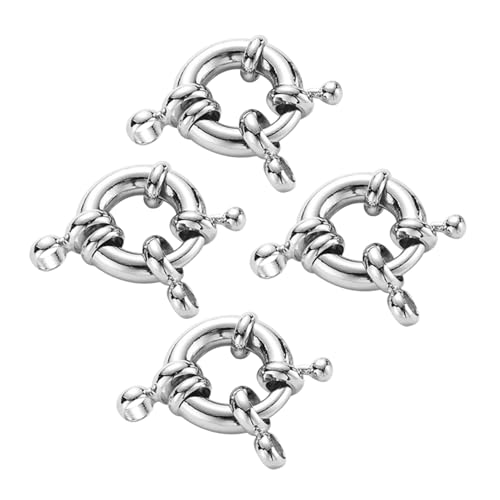 SHINEOFI 4 Stück Schmuckzubehör Federverschlüsse Armbandverschlüsse Und Verschlüsse Handgefertigte Armbänder Schnallen Halskette Schnallen Runde Enge Ringverschlüsse Schließe Kupfer Silber SHINEOFI 4 Stück Schmuckzubehör Federverschlüsse Armbandverschlüsse Und Verschlüsse Handgefertigte Armbänder Schnallen Halskette Schnallen Runde Enge Ringverschlüsse Schließe Kupfer Silber von SHINEOFI