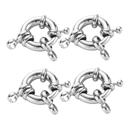 SHINEOFI 4 Stück Schmuckzubehör Schmuckverschluss Für Diy Armbandverschlüsse Und Verschlüsse Anschlüsse Für Schmuckherstellung Teile Und Ausstattung Für Schmuck Ringschnalle Silber Kupfer SHINEOFI 4 Stück Schmuckzubehör Schmuckverschluss Für Diy Armbandverschlüsse Und Verschlüsse Anschlüsse Für Schmuckherstellung Teile Und Ausstattung Für Schmuck Ringschnalle Silber Kupfer von SHINEOFI