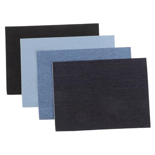 SHINEOFI 4 Stück Selbstklebende Denim Patches für Jeansreparatur Innen Außen Vielseitige Stoffflicken in Hellblau Blau Dunkelblau Schwarz für Löcher an Hosen Jacken Taschen SHINEOFI 4 Stück Selbstklebende Denim Patches für Jeansreparatur Innen Außen Vielseitige Stoffflicken in Hellblau Blau Dunkelblau Schwarz für Löcher an Hosen Jacken Taschen von SHINEOFI