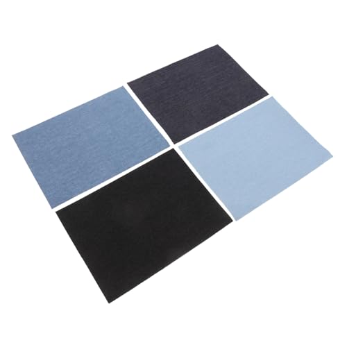 SHINEOFI 4 Stück Selbstklebende Jeans Reparaturflicken Nahtlose Denim Patches für Löcher Vielseitig für Hosen Jacken Taschen Einfaches Aufkleben Farben Hellblau Blau Dunkelblau Schwarz SHINEOFI 4 Stück Selbstklebende Jeans Reparaturflicken Nahtlose Denim Patches für Löcher Vielseitig für Hosen Jacken Taschen Einfaches Aufkleben Farben Hellblau Blau Dunkelblau Schwarz von SHINEOFI