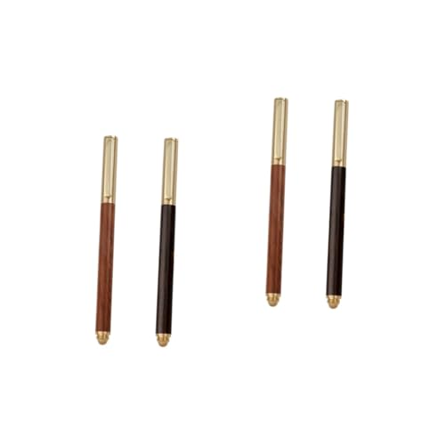 SHINEOFI 4 Stück Stift Graphitbarrenform Herz Schreibfeder Aus Holz Kugelschreiber Emaille-pin-herstellungsset Vintage-accessoires Drechselsets Für Holz Beschriftung Messing Büro von SHINEOFI