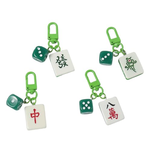 SHINEOFI 4 Stück Süße Bag Charms mit Einzigartigem Mahjong Design für Handtaschen Rucksäcke Party für Mahjong SHINEOFI 4 Stück Süße Bag Charms mit Einzigartigem Mahjong Design für Handtaschen Rucksäcke Party für Mahjong von SHINEOFI