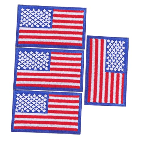 SHINEOFI 4 Stück Teiliges Amerikanische Flaggen Stickerei Patches mit Patriotische Abzeichen zum Aufnähen Hochwertige Bügelaufnäher für Rucksäcke Kleidung und Accessoires SHINEOFI 4 Stück Teiliges Amerikanische Flaggen Stickerei Patches mit Patriotische Abzeichen zum Aufnähen Hochwertige Bügelaufnäher für Rucksäcke Kleidung und Accessoires von SHINEOFI
