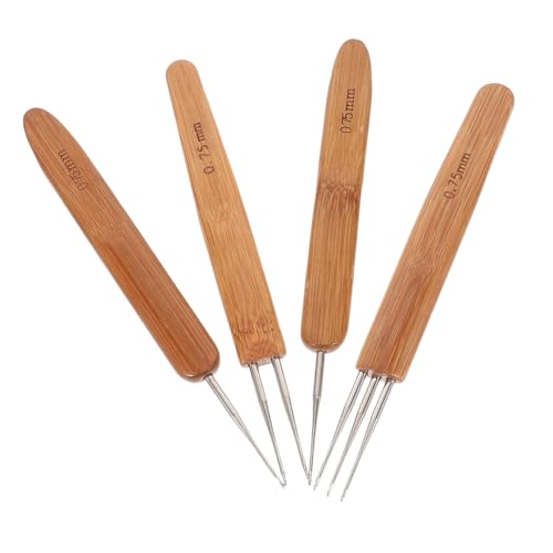 SHINEOFI 4 Stück Teiliges Häkelhaken Set für Dreadlocks Bambus Haarhaken mit Einzel Doppel und Dreifachhaken Vielseitig für Flechten Häkeln und Perückenherstellung für Anfänger SHINEOFI 4 Stück Teiliges Häkelhaken Set für Dreadlocks Bambus Haarhaken mit Einzel Doppel und Dreifachhaken Vielseitig für Flechten Häkeln und Perückenherstellung für Anfänger von SHINEOFI