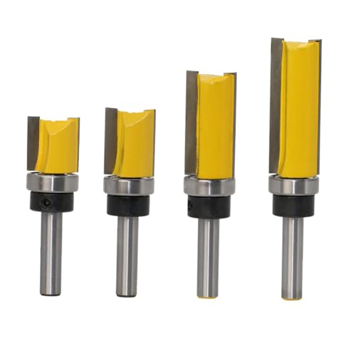 SHINEOFI 4 Stück Teiliges Holzfräser Set Fräsersatz Legiertem Präziser Bündigfräser für Holznuten Kantenbearbeitung Trimmen Gravieren Geeignet für Sperrholz Spanplatte Tischlerarbeiten SHINEOFI 4 Stück Teiliges Holzfräser Set Fräsersatz Legiertem Präziser Bündigfräser für Holznuten Kantenbearbeitung Trimmen Gravieren Geeignet für Sperrholz Spanplatte Tischlerarbeiten von SHINEOFI