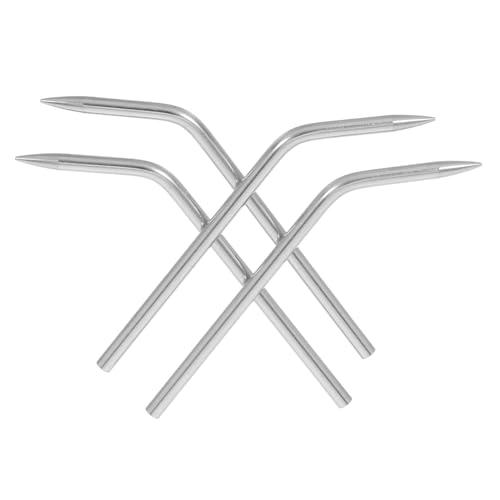 SHINEOFI 4 Stück Teiliges Paracord-nadelset aus Rostfreiem Edelstahl Gebogene Nadeln für Präzises DIY Flechten und Schnurarbeiten Robuste Handwerkswerkzeuge für Outdoor-projekte Wie Camping von SHINEOFI