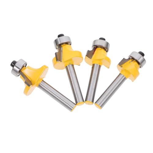 SHINEOFI 4 Stück Teiliges Rundfräser für Holzarbeiten Abrundfräser Hochwertigem Legierungsmaterial Präzise Kantenbearbeitung mit Langlebiger Stahlklinge für Oberfräse und Vielseitige von SHINEOFI