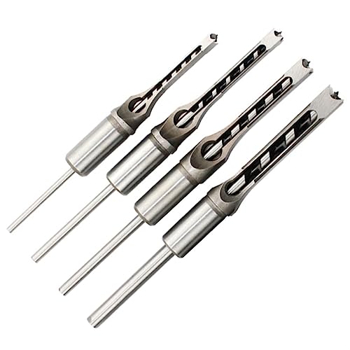 SHINEOFI 4 Stück Teiliges Vierkantlochbohrer für Robuste Stahlbohrer für Holzbearbeitung für Heimwerker für Langlebige Nutzung Effizientes Arbeiten mit Glatten Oberflächen SHINEOFI 4 Stück Teiliges Vierkantlochbohrer für Robuste Stahlbohrer für Holzbearbeitung für Heimwerker für Langlebige Nutzung Effizientes Arbeiten mit Glatten Oberflächen von SHINEOFI