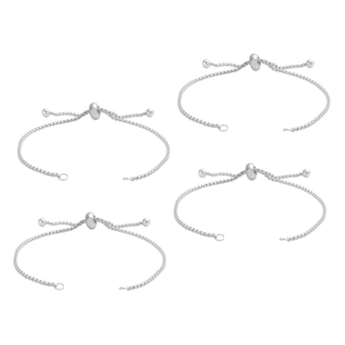 SHINEOFI 4 Stück Verstellbare Slider Armbandverlängerung Metall Ketten Extender Für Frauen Schmuck DIY Zubehör Robust Elegant von SHINEOFI