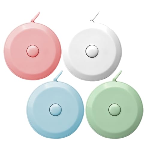 SHINEOFI 4-teiliges Weiches Maßband: Tragbares 60-zoll/150 Cm Großes Maßband Mit Doppelseitiger Für Körpernähen, Schneiderei, Basteln Und Stoffprojekte von SHINEOFI