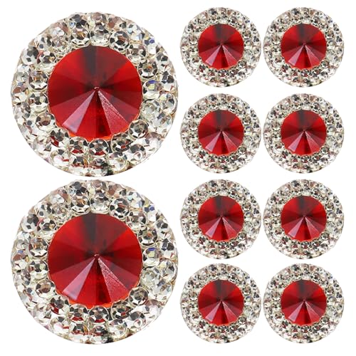 SHINEOFI 40 Stück Diy Glitzernde Rote Schmucksteine für Bastelprojekte Runde und Flache Dekorationssteine für Schmuck Haarschmuck und Nagelkunst SHINEOFI 40 Stück Diy Glitzernde Rote Schmucksteine für Bastelprojekte Runde und Flache Dekorationssteine für Schmuck Haarschmuck und Nagelkunst von SHINEOFI