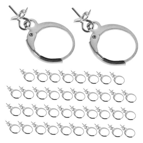 SHINEOFI 40 Stück Edelstahl Ohrhaken mit Hebelverschluss Französische Runde Ohrbügel für DIY Schmuckherstellung Langlebig Vielseitig Geeignet für Damen und Besondere Anlässe von SHINEOFI