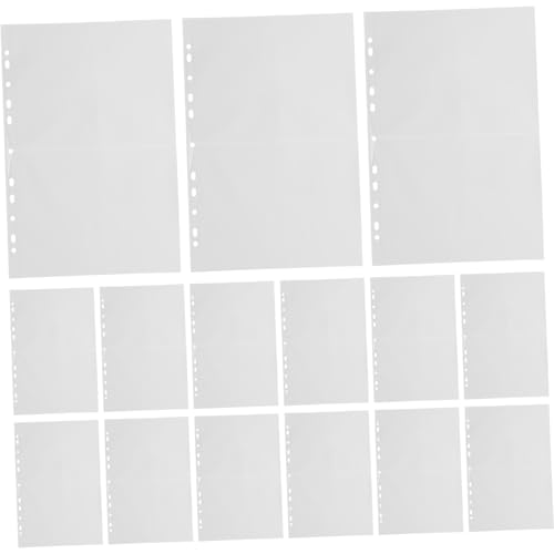SHINEOFI 40 Stück Fotoseiten Schutzhüllen Einlegeseiten Nachfüllblätter für Fotoalben Loose-leaf Design Transparente Wiederverwendbare Kunststoffhüllen zur Fotosammlung von SHINEOFI