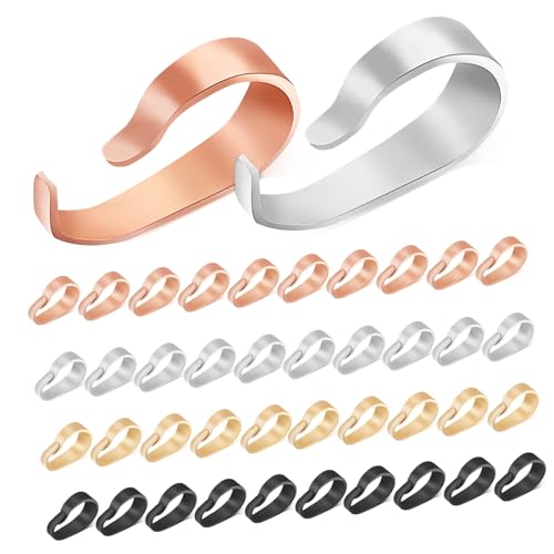 SHINEOFI 40 Stück Halskette Anhänger Verschluss Charm-schnallen Schmuckbügel Schlüssel Klein Bügelverbinder Klemmbügel Für Die Schmuckherstellung Anhängerverschluss Verschlüsse Prise Kupfer von SHINEOFI