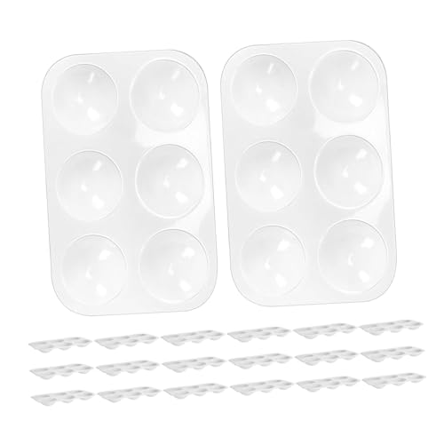 SHINEOFI 40 Stück Malutensilien Pigmenttafel Tablett für Farbplatten Farbmischplatten Anstrichfarben-Mischschale Aquarellpalette für die Reise Malerei Farbtablett Plastik Weiß von SHINEOFI