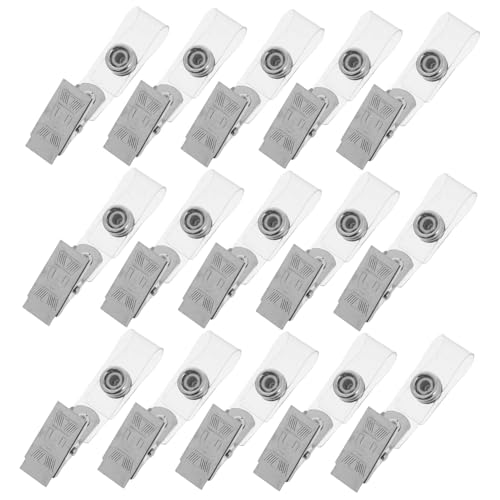 SHINEOFI 40 Stück Metall-ausweisklammern mit Transparenten Pvc-bändern Robuste Ausweisclip ohne Löcher Vielseitig Einsetzbar für Namensschilder Büro Schule und Veranstaltungen SHINEOFI 40 Stück Metall-ausweisklammern mit Transparenten Pvc-bändern Robuste Ausweisclip ohne Löcher Vielseitig Einsetzbar für Namensschilder Büro Schule und Veranstaltungen von SHINEOFI