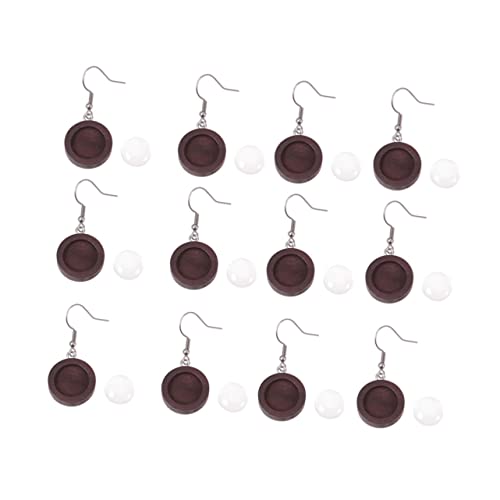 SHINEOFI 40 Stück Ohrring Zubehör Holz mit Glasrunden für Schmuck Basteln Dunkelbraune Ohrhaken und Zeitgemäße Basis für Kreative DIY Projekte SHINEOFI 40 Stück Ohrring Zubehör Holz mit Glasrunden für Schmuck Basteln Dunkelbraune Ohrhaken und Zeitgemäße Basis für Kreative DIY Projekte von SHINEOFI